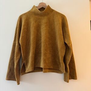 Velour Corduroy Mockneck Top